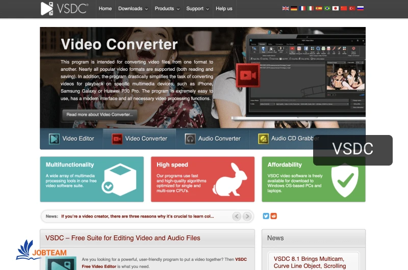 برنامه فشرده سازی فیلم VSDC برنامه فشرده سازی فیلم VSDC
