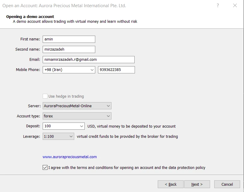 اکانت دمو فارکس مرحله 3