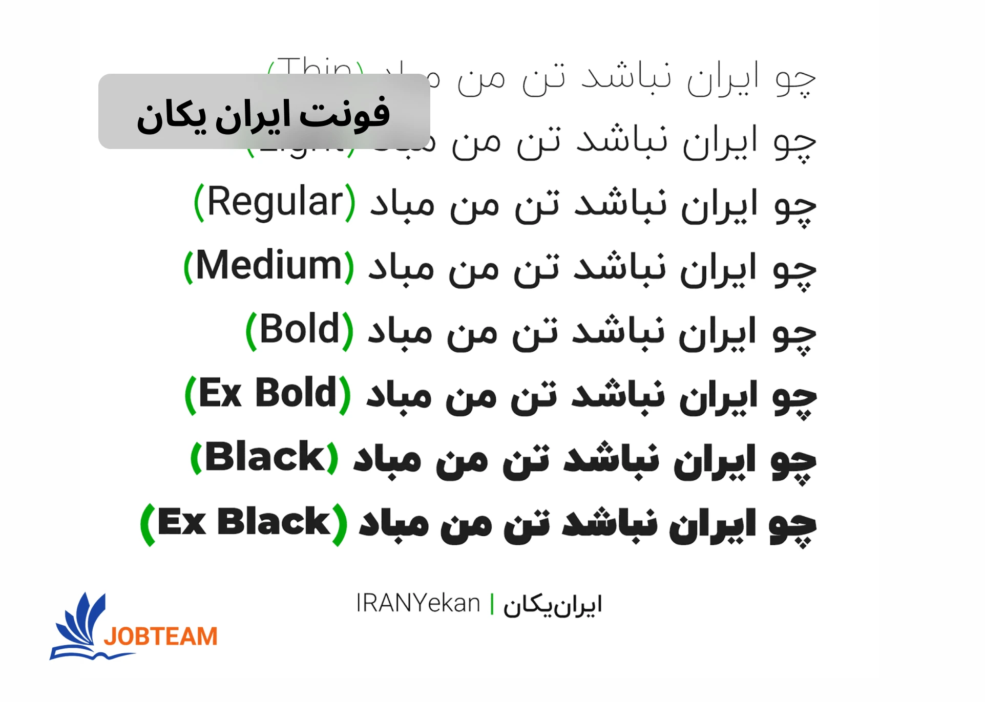 انواع فونت فارسی : ایران یکان (حرفهای) IRANYekanX انواع فونت فارسی : ایران یکان (حرفهای) IRANYekanX