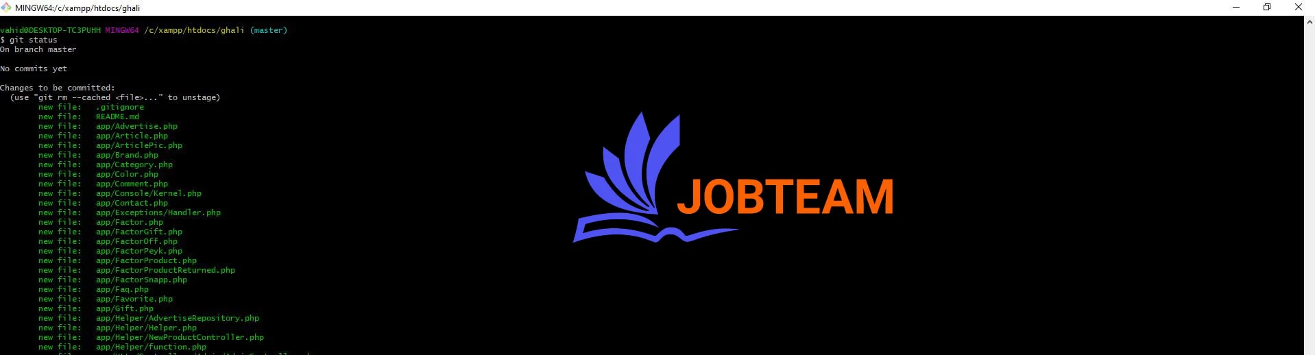 دستور git add برای افزودن فایل های قابل آپلود دستور git add برای افزودن فایل های قابل آپلود