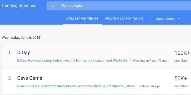 مشاهده جست و جوی پرطرفدار اخیر گوگل با ترندز مشاهده جست و جوی پرطرفدار اخیر گوگل با ترندز