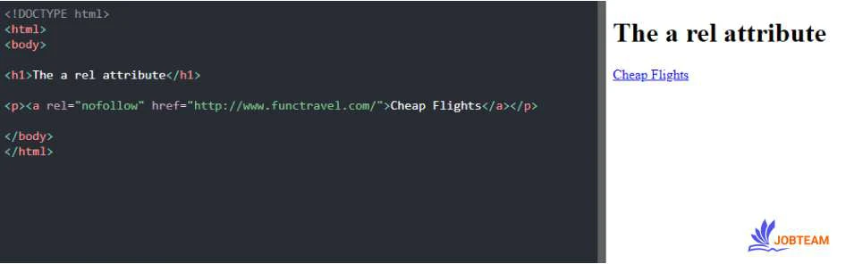 تگ a و ویژگی rel