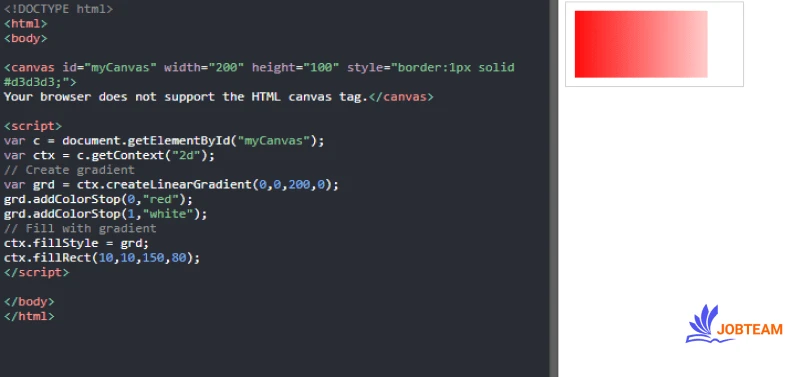 آموزش کانوس canvas در HTML برای رسم اشکال: رسم پالت رنگ به وسیله canvas و جاوا اسکریپت