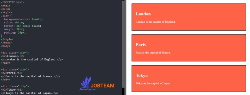آموزش کلاس در HTML: استفاده از کلاس (Class Attribute) در HTML
