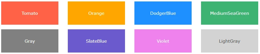 رنگها در HTML