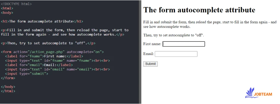 ویژگی autocomplete فرم ها در HTML ویژگی یا خصوصیت های فرم در HTML: ویژگی autocomplete فرم ها در HTML