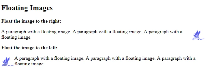 شناور (Floating) کردن تصاویر در html شناور (Floating) کردن تصاویر در html