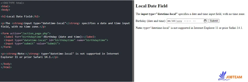 datetime-local تاریخ و زمان بدون منطقه زمانی datetime-local تاریخ و زمان بدون منطقه زمانی