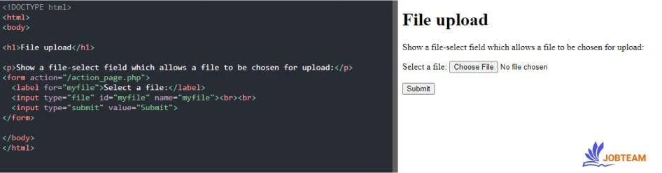 file در html file در html