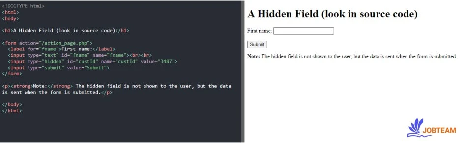 input یا ورودی مخفی یا hidden در html input یا ورودی مخفی یا hidden در html