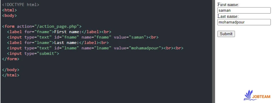 submit در type برای نوع دکمه input submit در type برای نوع دکمه input