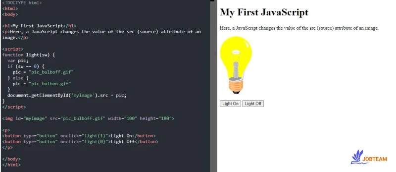 تغییر ویژگی های عناصر HTML با جاوااسکریپت تغییر ویژگی های عناصر HTML با جاوا اسکریپت