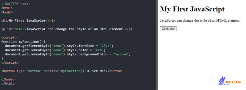 تغییر style عناصر HTML با جاوااسکریپت تغییر style عناصر HTML با جاوا اسکریپت