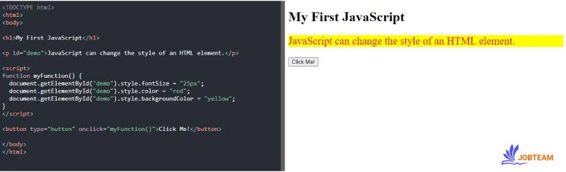 تغییر style عناصر HTML با جاوااسکریپت تغییر style عناصر HTML با جاوا اسکریپت