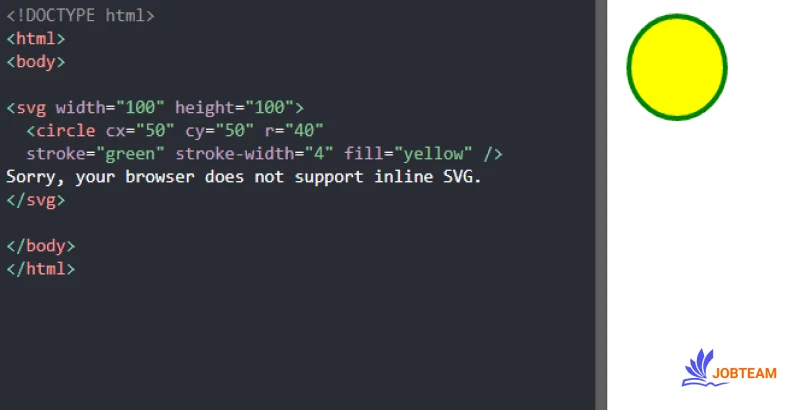 رسم دایره با SVG در HTML رسم دایره با SVG در HTML
