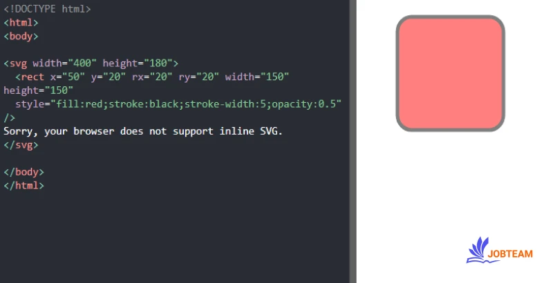 رسم مربع با استفاده از SVG در HTML رسم مربع با استفاده از SVG در HTML