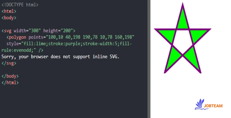 رسم ستاره با SVG در HTML رسم ستاره با SVG در HTML