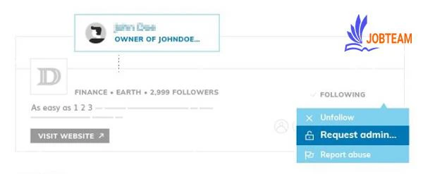 Request Admin در لینکدین Request Admin در لینکدین