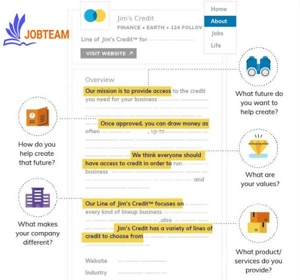 نوشتن بخش درباره ما بصورت حرفه ای در لینکدین نوشتن بخش درباره ما بصورت حرفه ای در لینکدین
