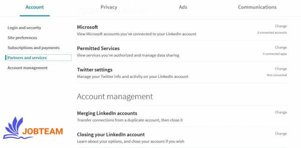 گزینه Closing Your Linkedin Account لینکدین گزینه Closing Your Linkedin Account لینکدین