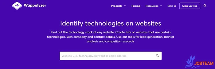 ابزار تشخیص زبان برنامه نویسی سایت Wappalyzer ابزار تشخیص زبان برنامه نویسی سایت Wappalyzer