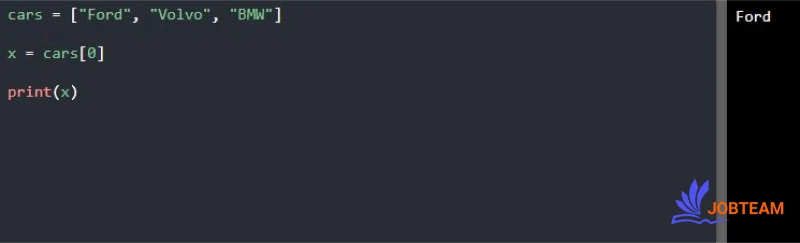دسترسی به عناصر یک آرایه در پایتون (Python) دسترسی به عناصر یک آرایه در پایتون (Python)