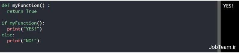 اجرای کد بر اساس جواب بولی تابع در پایتون (Python) اجرای کد بر اساس جواب بولی تابع در پایتون (Python)