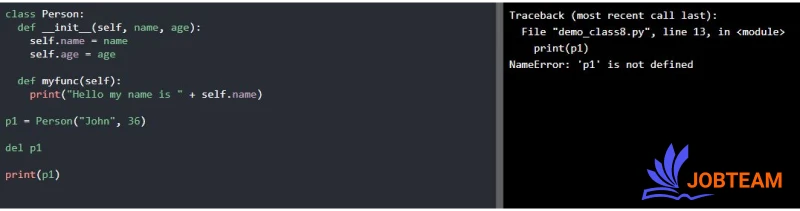 حذف یک Object در پایتون (Python) حذف یک Object در پایتون (Python)