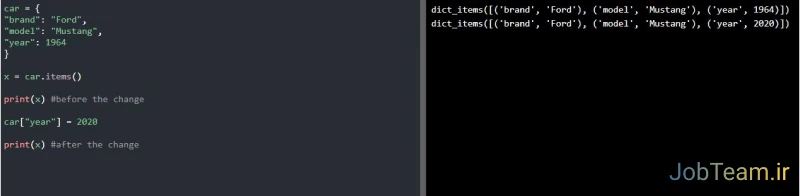 دریافت آیتم های دیکشنری در پایتون (Python)