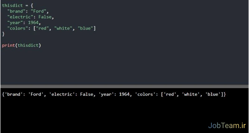 نوع های داده مجاز در دیکشنری در پایتون (Python)