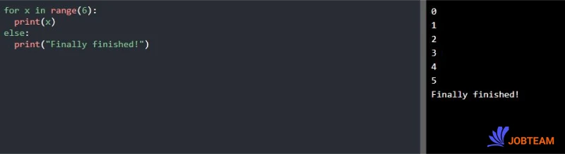 دستور else حلقه for در پایتون (Python) دستور else حلقه for در پایتون (Python)