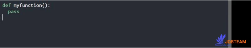 دستور pass در توابع در پایتون (Python) دستور pass در توابع در پایتون (Python)