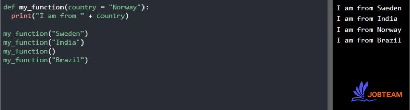 مقادیر پیش فرض پارامترها توابع در پایتون (Python) مقادیر پیش فرض پارامترها توابع در پایتون (Python)