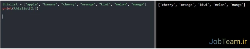 محدوده ایندکس در پایتون (Python) محدوده ایندکس در پایتون (Python)