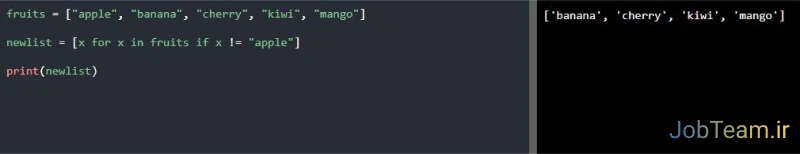 شرط در list Comperhension در پایتون (Python) شرط در list Comperhension در پایتون (Python)