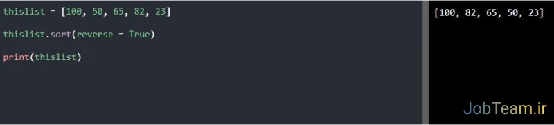 مرتب سازی نزولی در پایتون (Python) مرتب سازی نزولی در پایتون (Python)