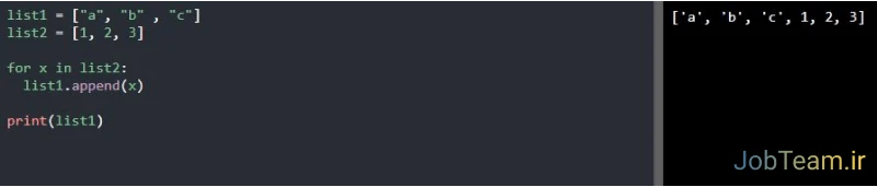 ادغام لیست ها (Lists) در پایتون (Python) ادغام لیست ها (Lists) در پایتون (Python)