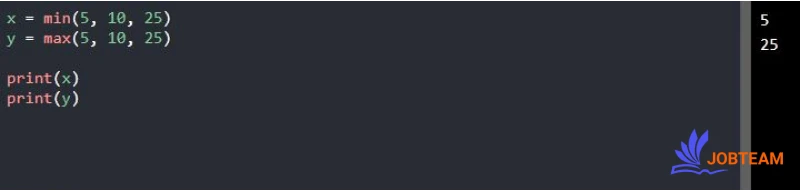 توابع  ()min و ()max در پایتون (Python) توابع ریاضی ()min و ()max در پایتون (Python)