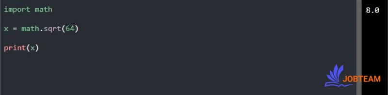 متد ()math.sqrt در پایتون (Python) متد ریاضی ()math.sqrt در پایتون (Python)