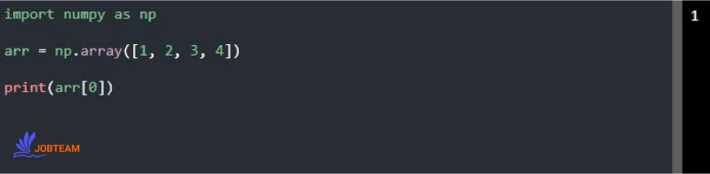 دسترسی به آرایه تک بعدی با ماژول NumPy در پایتون (Python) دسترسی به آرایه تک بعدی با ماژول NumPy در پایتون (Python)