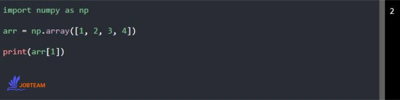 دسترسی به آرایه تک بعدی با ماژول NumPy در پایتون (Python) دسترسی به آرایه تک بعدی با ماژول NumPy در پایتون (Python)