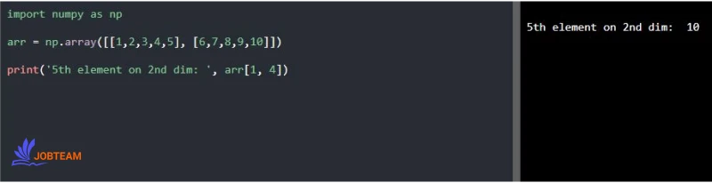 دسترسی به آرایه دو بعدی با ماژول NumPy در پایتون (Python) دسترسی به آرایه دو بعدی با ماژول NumPy در پایتون (Python)