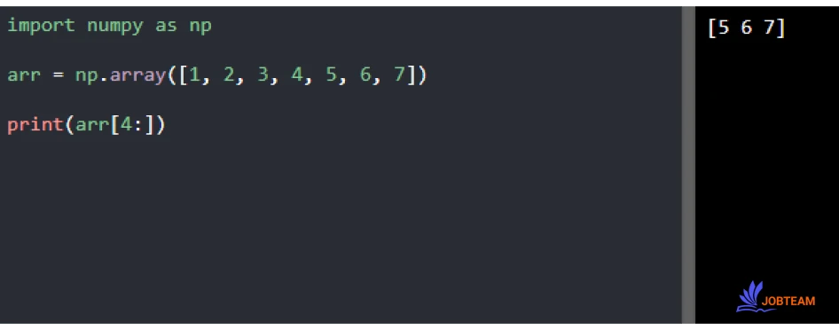برش آرایه در ماژول NumPy در پایتون (Python) برش آرایه در ماژول NumPy در پایتون (Python)