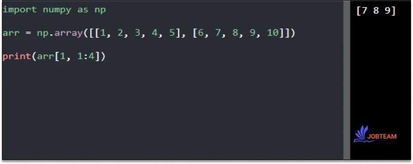 برش آرایه های 2 بعدی با نامپای پایتون برش آرایه های 2 بعدی با نامپای پایتون