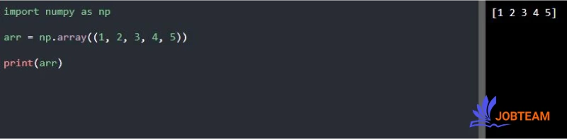 روش ایجاد آرایه در NumPy در پایتون (Python) روش ایجاد آرایه در NumPy در پایتون (Python)