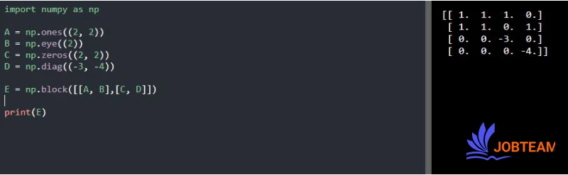 join کردن آرایه های موجود برای ایجاد آرایه جدید NumPy در پایتون (Python) join کردن آرایه های موجود برای ایجاد آرایه جدید NumPy در پایتون (Python)