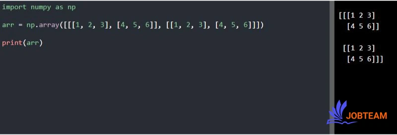 آرایه های سه بعدی (3-D) در ماژول NumPy در پایتون (Python) آرایه های سه بعدی (3-D) در ماژول NumPy در پایتون (Python)