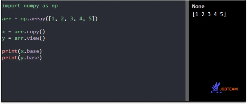 بررسی مالکیت داده ها در آرایه در پایتون ماژول numpy بررسی مالکیت داده ها در آرایه در پایتون ماژول numpy