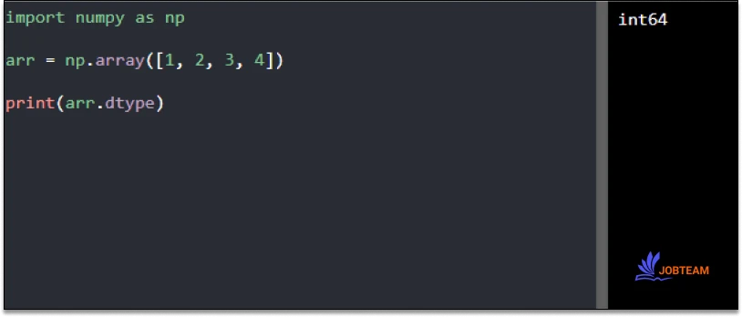 Data Type ها در ماژول NumPy  Data Type ها در ماژول NumPy