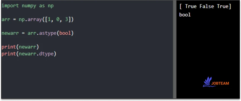 تبدیل نوع داده در آرایه های موجود با numpy در پایتون تبدیل نوع داده در آرایه های موجود با numpy در پایتون